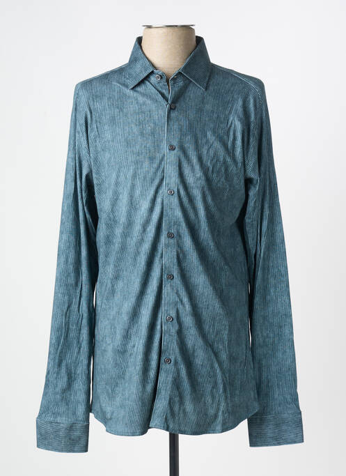 Chemise manches longues bleu DESOTO pour homme