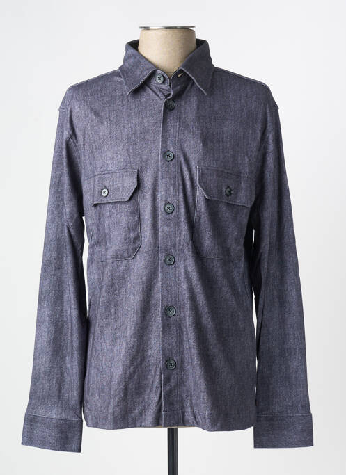 Chemise manches longues bleu DESOTO pour homme