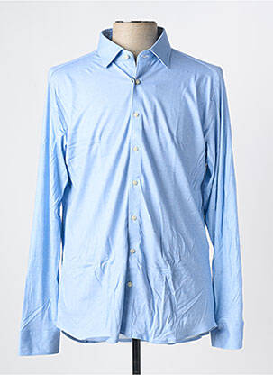 Chemise manches longues coupe cintrée bleu DESOTO homme