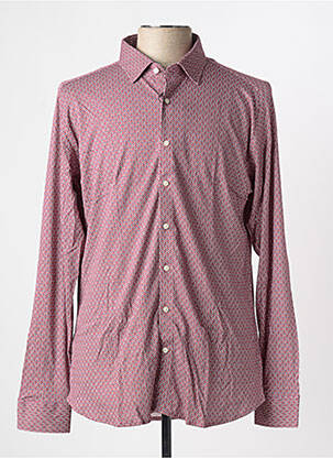 Chemise manches longues imprimé fantaisie orange DESOTO homme