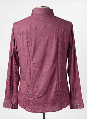 Chemise manches longues coupe cintrée rouge DESOTO homme
