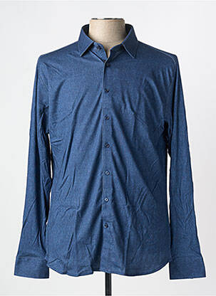 Chemise manches longues coupe cintrée bleu DESOTO homme