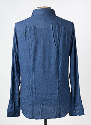 Chemise manches longues coupe cintrée bleu DESOTO homme