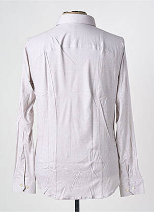 Chemise manches longues coupe cintrée beige DESOTO homme