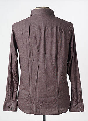Chemise manches longues coupe cintrée marron DESOTO homme