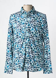 Chemise manches longues imprimé fantaisie bleu DESOTO homme