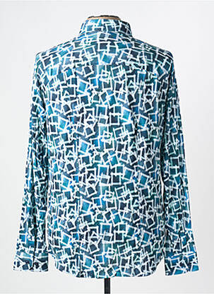 Chemise manches longues imprimé fantaisie bleu DESOTO homme