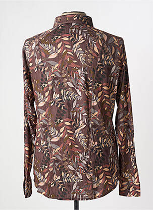 Chemise manches longues coupe cintrée marron DESOTO homme