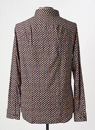 Chemise manches longues imprimé fantaisie marron DESOTO homme