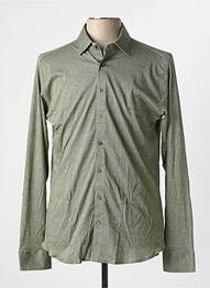 Chemise manches longues imprimé rayures vert DESOTO homme