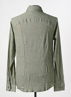 Chemise manches longues coupe cintrée vert DESOTO homme