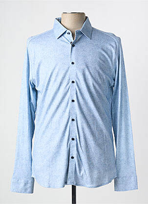 Chemise manches longues coupe cintrée bleu DESOTO homme