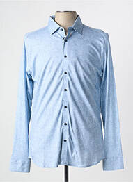 Chemise manches longues coupe cintrée bleu DESOTO homme
