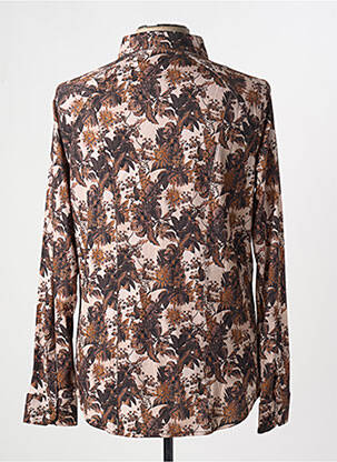 Chemise manches longues imprimé fleurs marron DESOTO homme