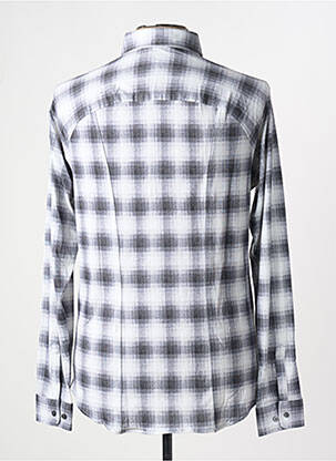 Chemise manches longues imprimé carreaux gris DESOTO homme
