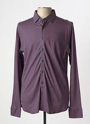 Chemise manches longues imprimé fantaisie rouge DESOTO homme