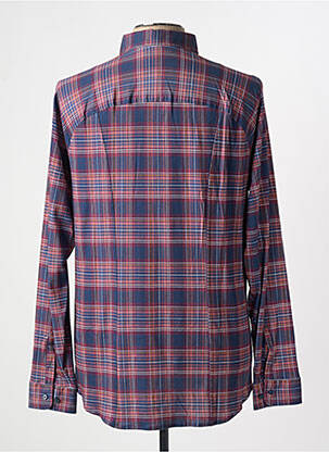 Chemise manches longues imprimé écossais bleu DESOTO homme