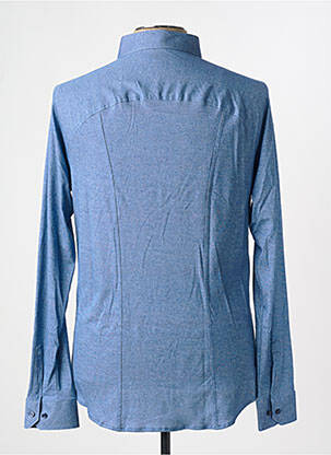 Chemise manches longues coupe cintrée bleu DESOTO homme