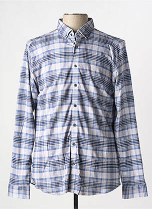 Chemise manches longues imprimé écossais gris DESOTO homme