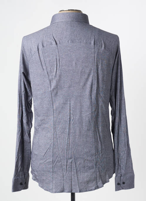 Chemise manches longues coupe cintrée gris DESOTO homme