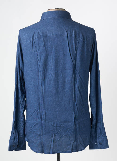Chemise manches longues coupe cintrée bleu DESOTO homme