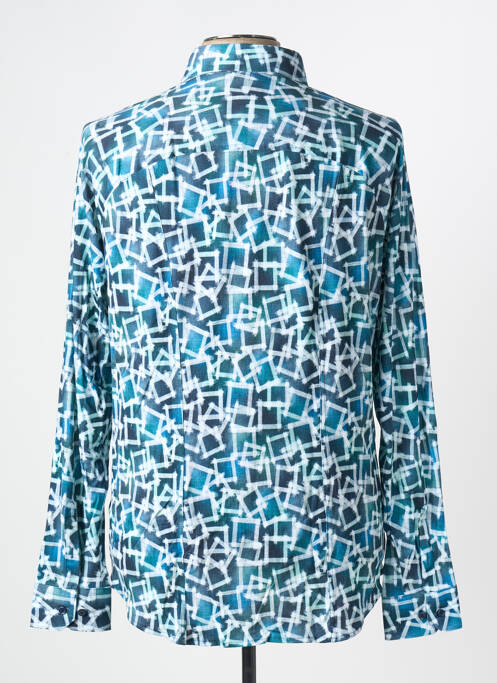 Chemise manches longues imprimé fantaisie bleu DESOTO homme