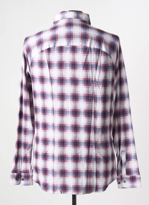 Chemise manches longues imprimé carreaux rouge DESOTO homme