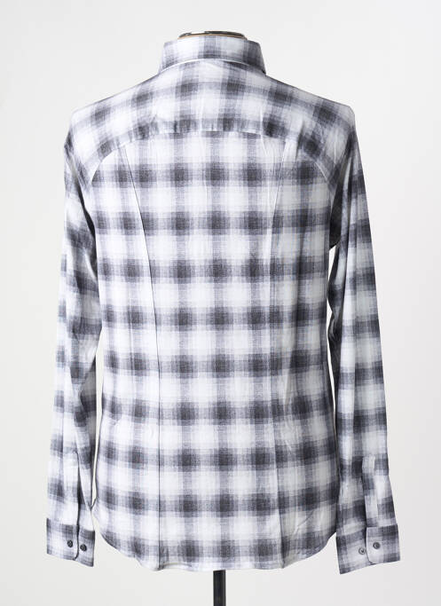 Chemise manches longues imprimé carreaux gris DESOTO homme