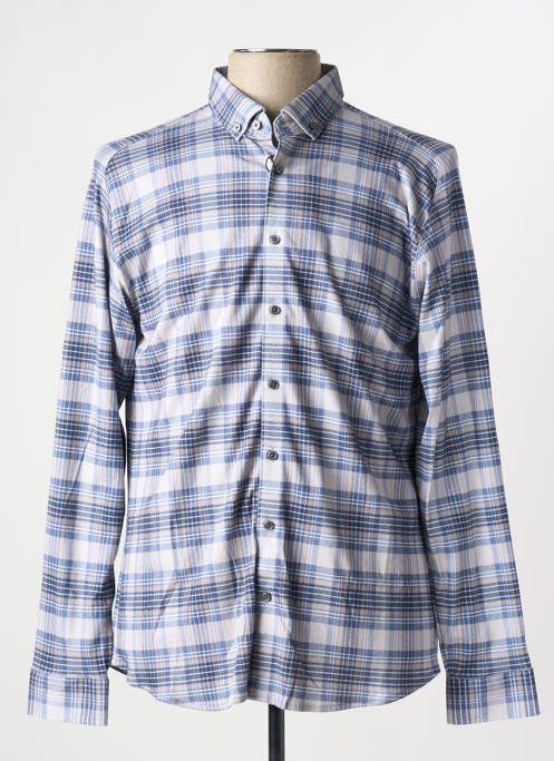 Chemise manches longues imprimé écossais gris DESOTO homme