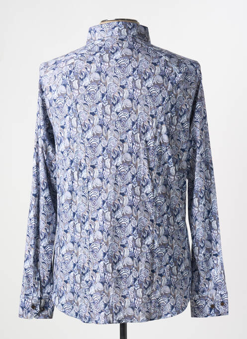 Chemise manches longues coupe cintrée bleu DESOTO homme