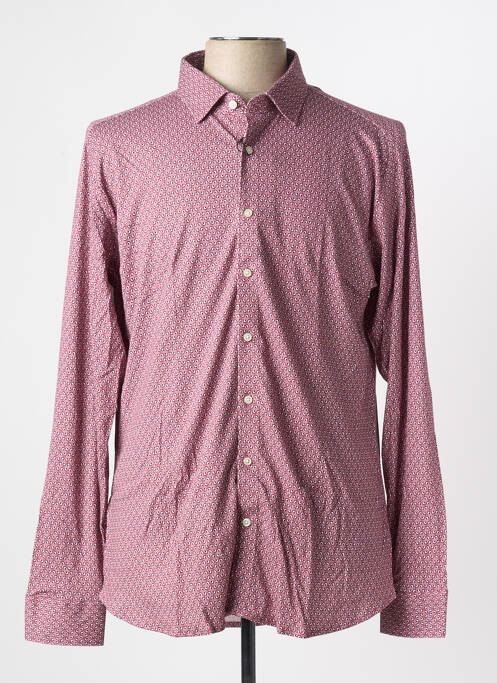 Chemise manches longues orange DESOTO pour homme