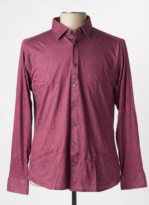 Chemise manches longues rouge DESOTO pour homme