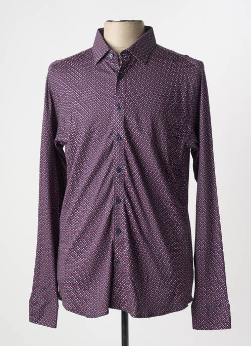 Chemise manches longues rouge DESOTO pour homme