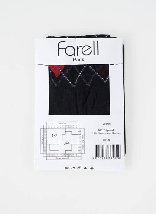 Bas noir FARELL pour femme