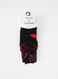Bas imprimé fantaisie noir CLOVIS & CLOTHILDE femme