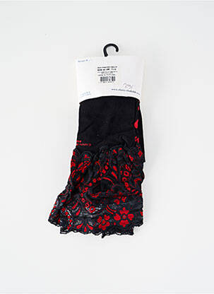 Bas imprimé fantaisie noir CLOVIS & CLOTHILDE femme