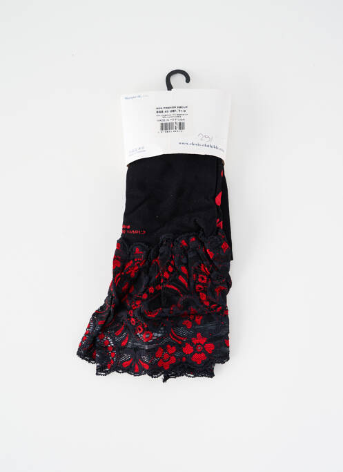 Bas imprimé fantaisie noir CLOVIS & CLOTHILDE femme