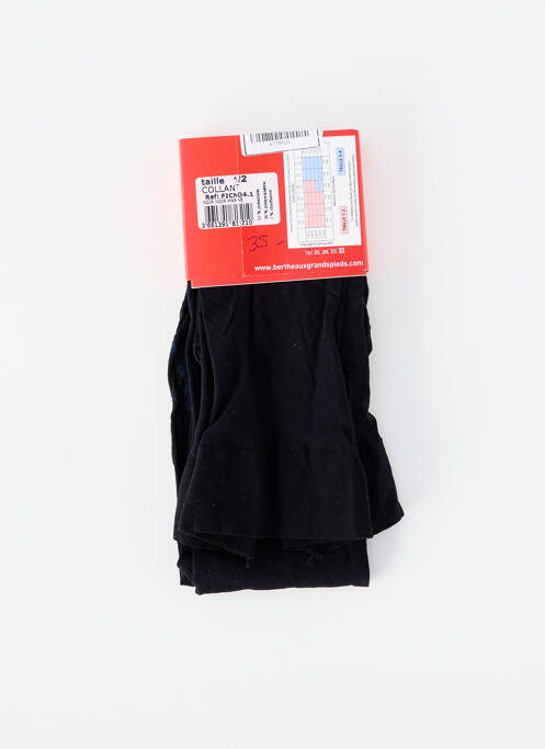 Collants imprimé fantaisie noir BERTHE AUX GRANDS PIEDS femme