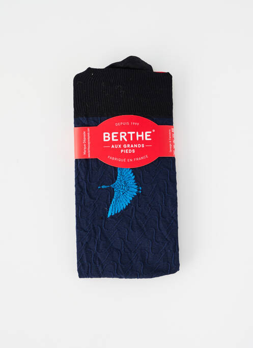 Chaussettes bleu BERTHE AUX GRANDS PIEDS pour femme