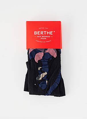 Collants imprimé fantaisie noir BERTHE AUX GRANDS PIEDS femme