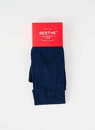Collants imprimé fantaisie bleu BERTHE AUX GRANDS PIEDS femme