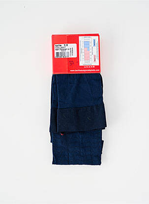 Collants imprimé fantaisie bleu BERTHE AUX GRANDS PIEDS femme