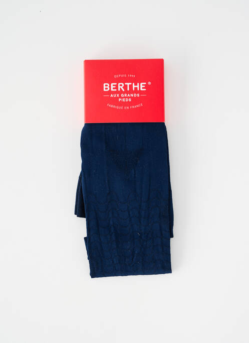 Collants imprimé fantaisie bleu BERTHE AUX GRANDS PIEDS femme