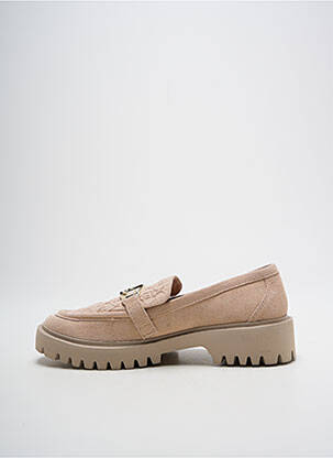 Mocassins nubuck talon plat jusqu'à 3cm rose LIU JO femme