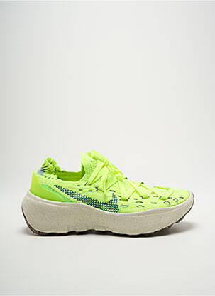 Baskets bout rond talon de 4 à 6cm jaune NIKE femme