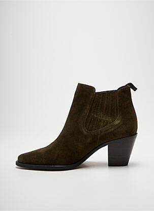 Bottines/boots bout pointu talon de 4 à 6cm vert MURATTI femme