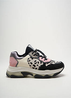 Baskets bout rond talon de 4 à 6cm rose BRONX femme