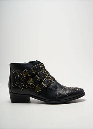 Bottines/boots matière lisse talon plat jusqu'à 3cm noir BRONX femme