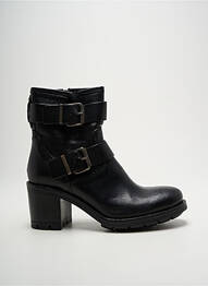 Bottines/boots tissage satiné talon de 7 à 9cm noir PAOYAMA femme