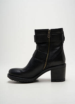 Bottines/boots tissage satiné talon de 7 à 9cm noir PAOYAMA femme